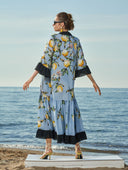 Patterned Pleated wide cut dress 93556