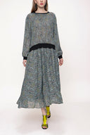 Gray Ribbed loose fit dress 93702