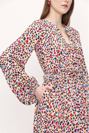 Ecru ruffled sleeveless dress 93713