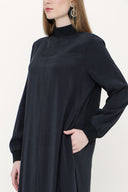 Black Ribbed loose fit dress 93715