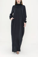 Black Ribbed loose fit dress 93715