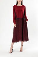 Purple Long sleeve oversize dress 93719