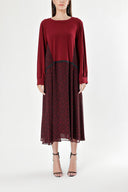 Purple Long sleeve oversize dress 93719