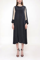 Ecru Black Midi dress 93721