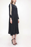 Ecru Black Midi dress 93721