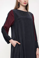 Black Purple Midi dress 93721