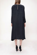 Black Purple Midi dress 93721