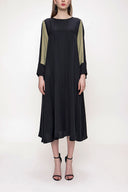 Khaki Black Midi dress 93721