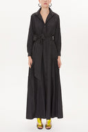 Black Pleated maxi dress  93723