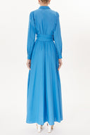 Blue Pleated maxi dress  93723