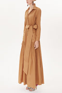 Camel Hair Pleated maxi dress  93723