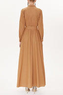 Camel Hair Pleated maxi dress  93723