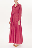 Red Pleated maxi dress  93723