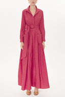 Red Pleated maxi dress  93723