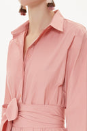 Salmon Pleated maxi dress  93723