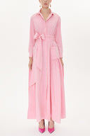 Pink Pleated maxi dress  93723
