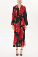 Patterned High-collar wide cut dress  93726