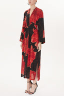 Patterned High-collar wide cut dress  93726