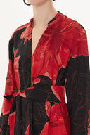 Patterned High-collar wide cut dress  93726