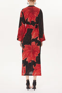 Patterned High-collar wide cut dress  93726