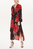 Patterned High-collar wide cut dress  93726