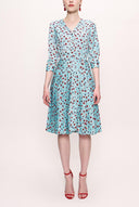 Red Pleated dress 93735