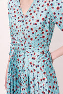 Red Pleated dress 93735