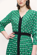 Green Pleated dress 93735