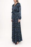 Python Zipped hooded maxi  dress 93741