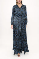 Python Zipped hooded maxi  dress 93741