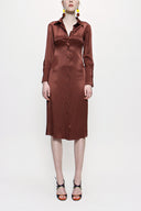 Brown Shirt  dress 93765