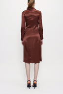 Brown Shirt  dress 93765