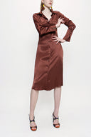 Brown Shirt  dress 93765