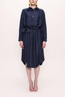 Navy Blue Belted dress 93776