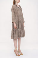 Patterned Ruffled cotton voile dress 93781