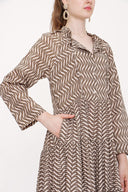 Patterned Ruffled cotton voile dress 93781