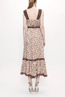 Beige Sleevless Lace dress 93799