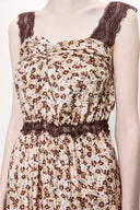 Beige Sleevless Lace dress 93799