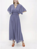 Blue Chiffon viscosa dress 93809