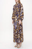 Patterned Elastic waist maxi dress 93818