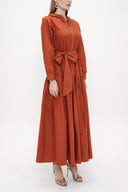 Cinnamon Zipped and hooded maxi dress 93821