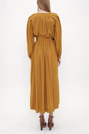 Mustard Seam detail maxi dress 93825