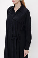 Black Lace detail shirt dress 93826