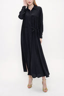 Black Lace detail shirt dress 93826