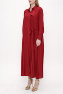 Red Lace detail shirt dress 93826