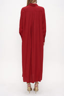 Red Lace detail shirt dress 93826