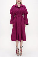 Fuchsia Pucker detail shirt dress 93843