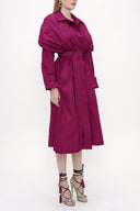 Fuchsia Pucker detail shirt dress 93843