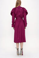 Fuchsia Pucker detail shirt dress 93843