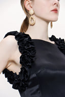 Black Sleeveless slim fit dress 93901